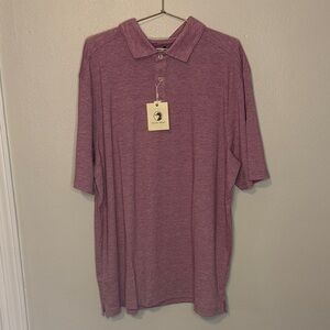 Men's Duck Head XL Performance Violet Quartz Heather Polo NWT